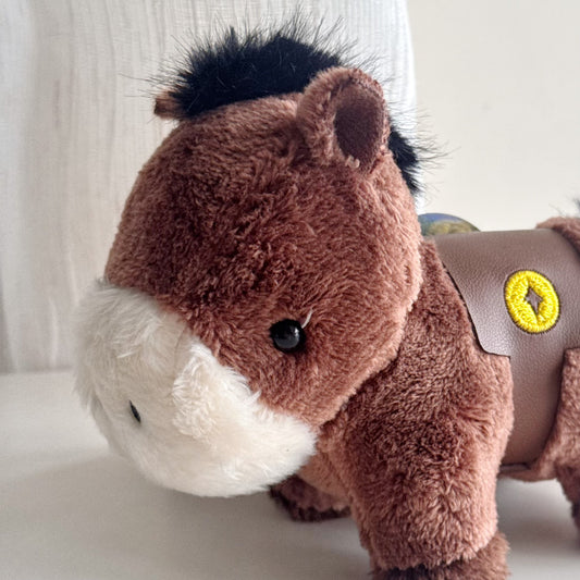 Little Chestnut: Chubby Brown Pony Plush Bag Charm with Sound