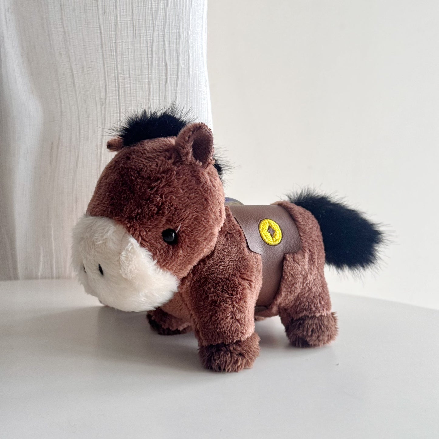 Little Chestnut: Chubby Brown Pony Plush Bag Charm with Sound