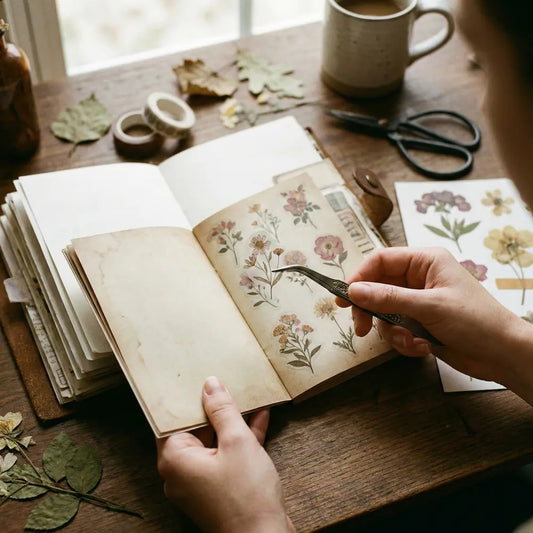 Vintage Botanist: DIY Aesthetic Sticker & Scrapbook Kit