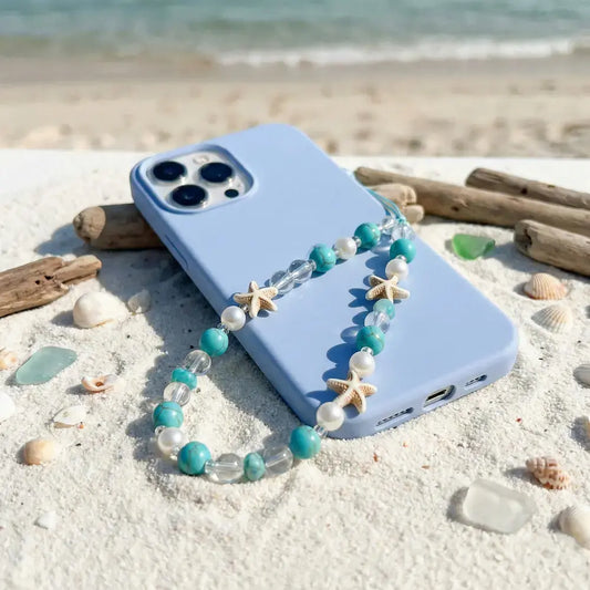 Ocean Breeze: Handmade Beaded Phone Charm