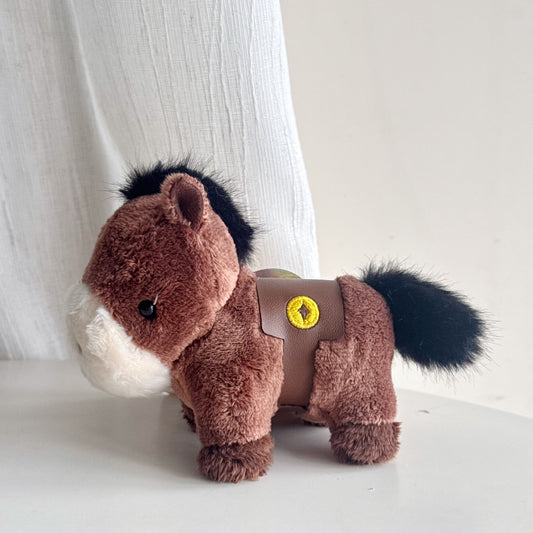 Little Chestnut: Chubby Brown Pony Plush Bag Charm with Sound